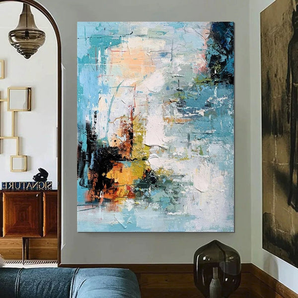 Extra Large Acrylic Painting, Modern Contemporary Abstract Artwork, Simple Modern Art, Living Room Wall Art Painting, Palette Knife Paintings-LargePaintingArt.com