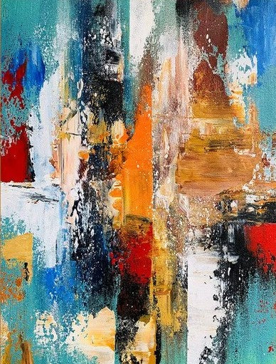 Colorful Abstract Acrylic Paintings for Living Room, Heavy Texture Canvas Art, Modern Contemporary Artwork, Buy Paintings Online-LargePaintingArt.com